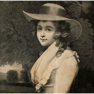 1881 Engraving Countess Dorothy Vaughan As A Child Victorian Reynolds DWQQ18